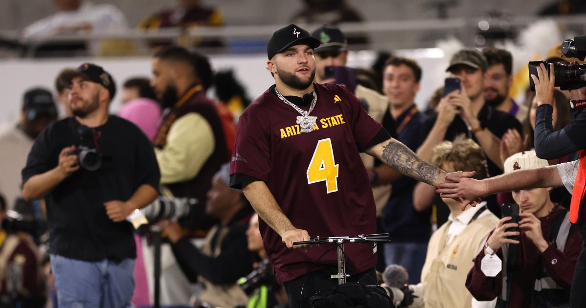 Weeks After Gruesome Injury, Cam Skattebo Hypes Up ASU Students