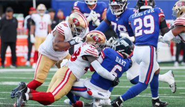 Injury-riddled Giants fall to 49ers, slide to 2-7 on the season