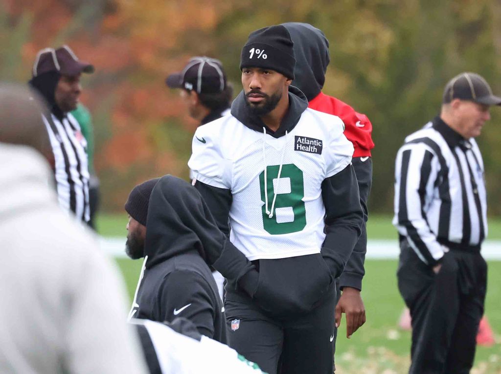 New York Jets safety Andre Cisco (8) when the New York Jets practiced Tuesday, October 28, 2025 at Atlantic Health Training Center in Florham Park, NJ.