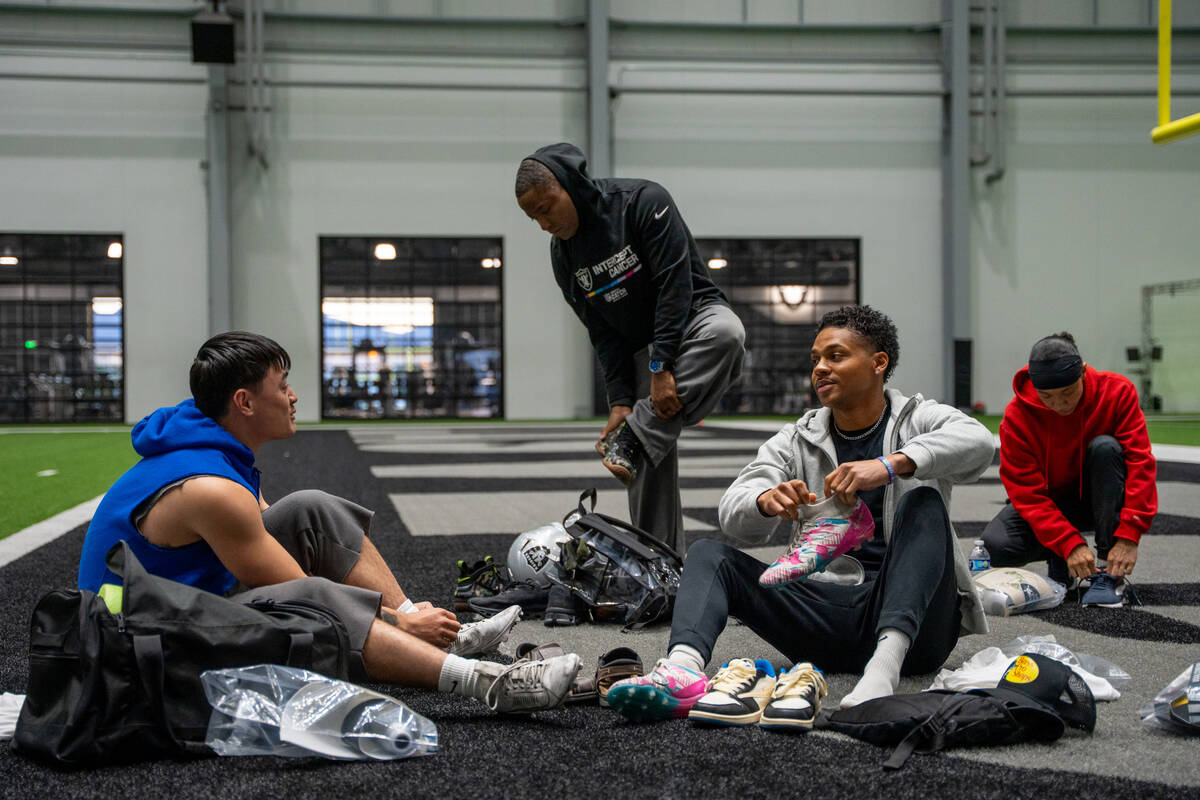 Teammates get ready before the start of this years’ USAA Salute to Service Boot Camp at ...