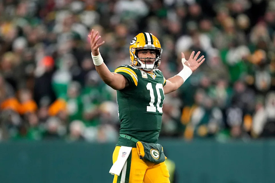 Everyone is wondering what has happened to Jordan Love and the Packers offense. (Photo by Patrick McDermott/Getty Images)