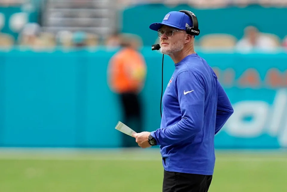 Buffalo Bills head coach Sean McDermott during the first half against the Miami Dolphins at Hard Rock Stadium. Jeff Romance-Imagn Images