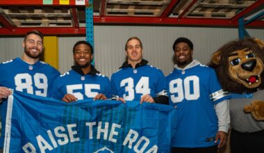First Feeding America campaign at the Detroit Lions Thanksgiving game