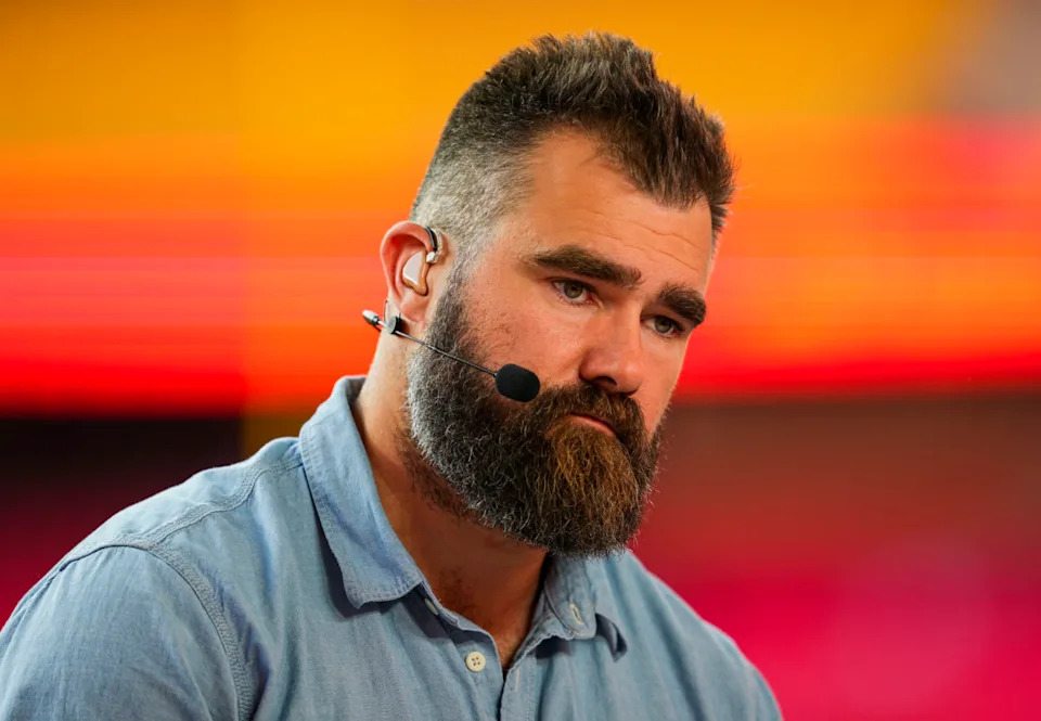 ESPN analyst Jason Kelce during a broadcastJay Biggerstaff-Imagn Images