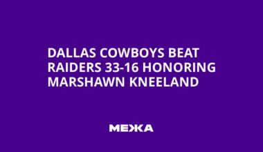 Dallas Cowboys Beat Raiders 33-16 Honoring Marshawn Kneeland | Ukraine news