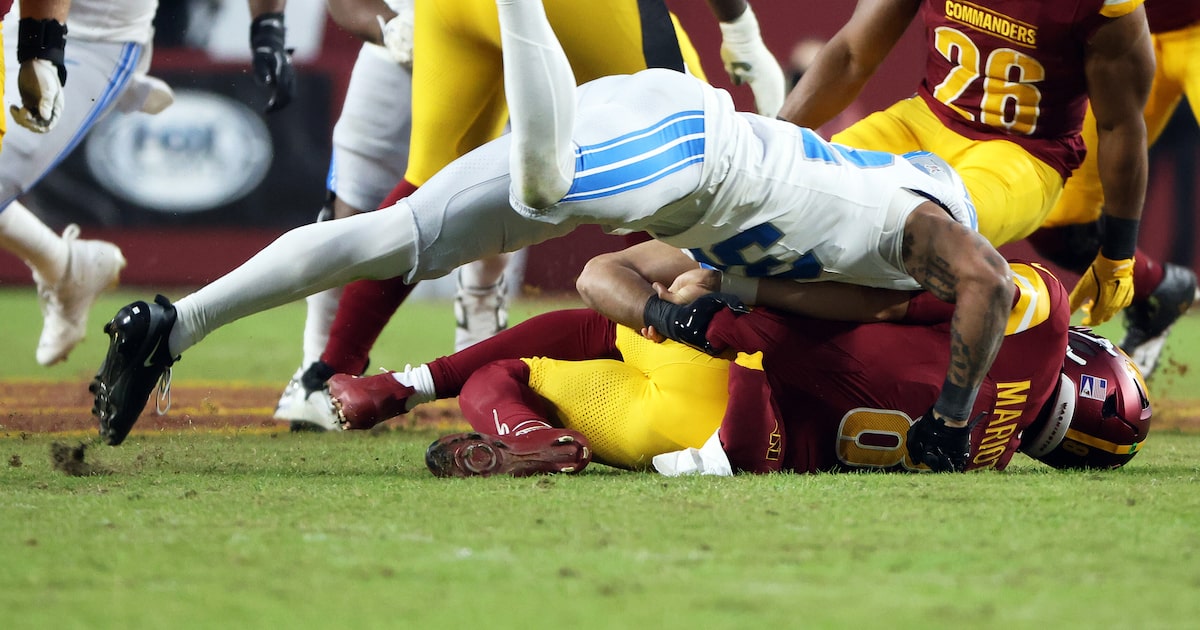 Commanders throttled by Lions in fifth straight loss as Washington’s ugly year continues
