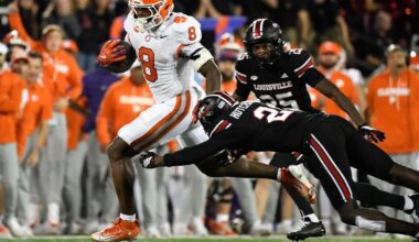 Clemson sneaks past Louisville 20-19 despite botched punt snap and goal-line stand | Football
