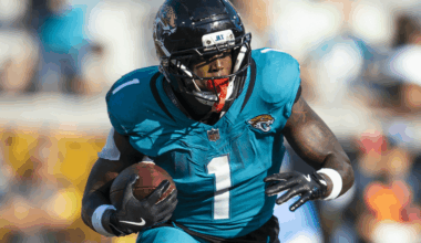 Travis Etienne of the Jacksonville Jaguars