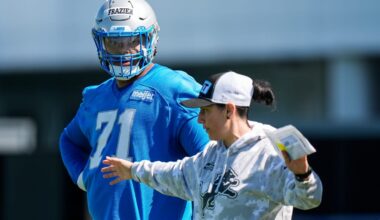Detroit Lions rookie returns to field