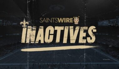 Saints, Panthers announce lists of inactive players for Week 10 game
