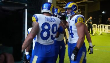Tyler Higbee injury update, status vs. Saints in Week 9