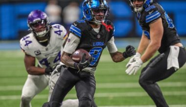 What positions do the Vikings have an edge at against the Lions?