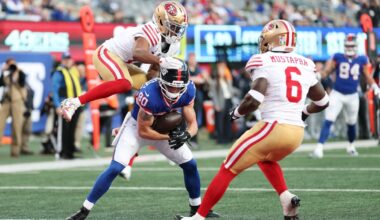 Gunner Olszewski was Giants' highest-graded player in Week 9 loss