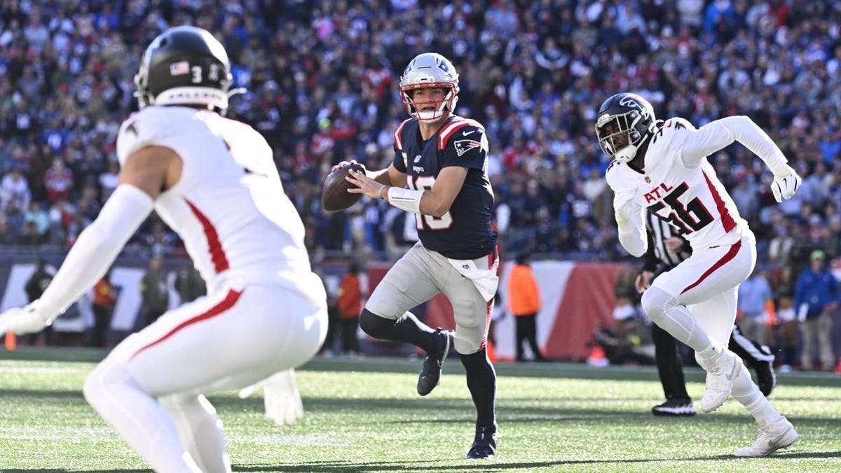 Drake Maye player props odds, tips and betting trends for Week 10