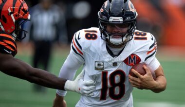 Caleb Williams player props odds, tips and betting trends for Week 10