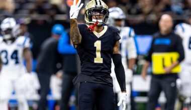 Which players on the Saints will be free agents after the 2025 season?
