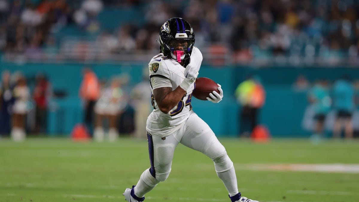 Keaton Mitchell player props odds, tips and betting trends for Week 10