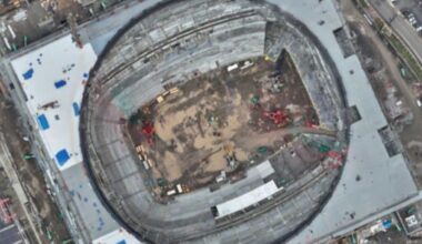 Final ring beam in place