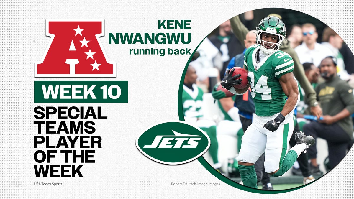 Jets' Kene Nwangwu named AFC Special Teams Player of the Week