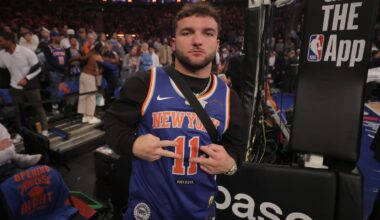 Giants' Cam Skattebo fights with Dominik Mysterio at WWE Raw