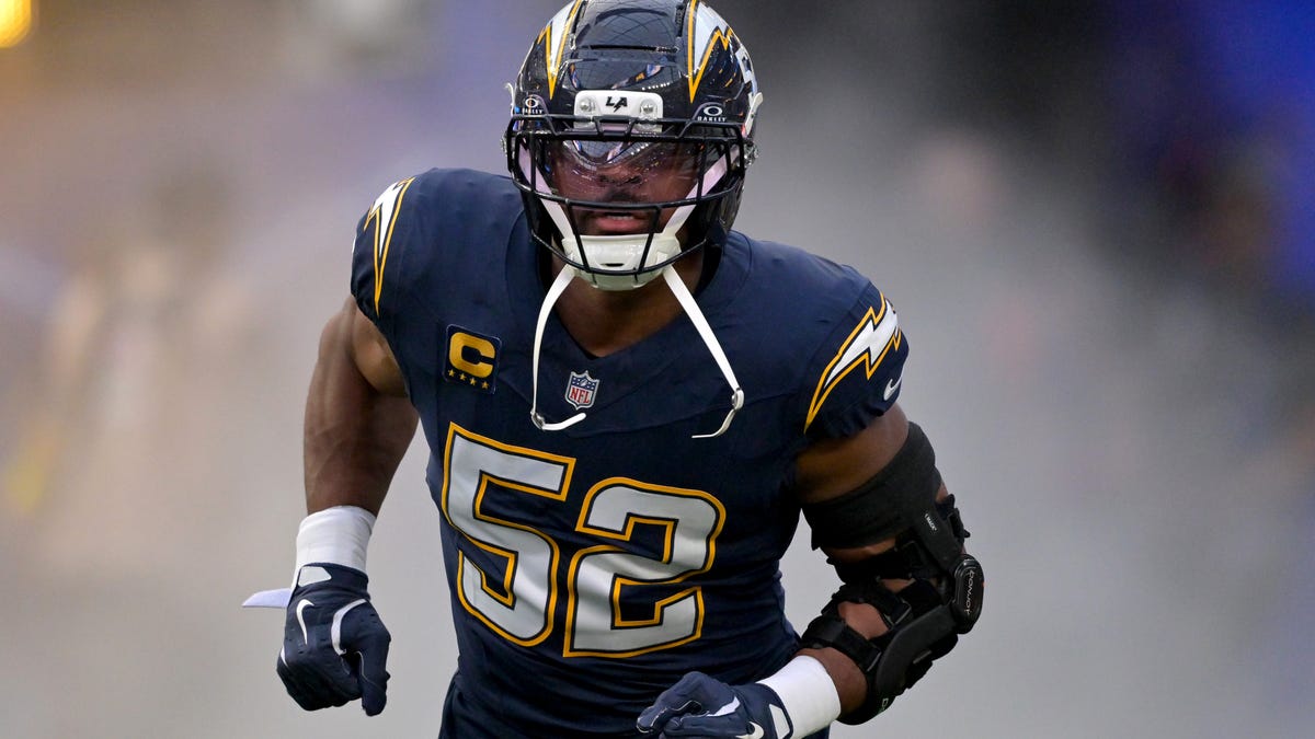 Which Chargers players will be free agents after the 2025 season?