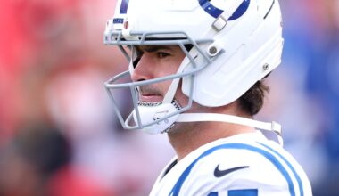 Colts teammates on their quarterback