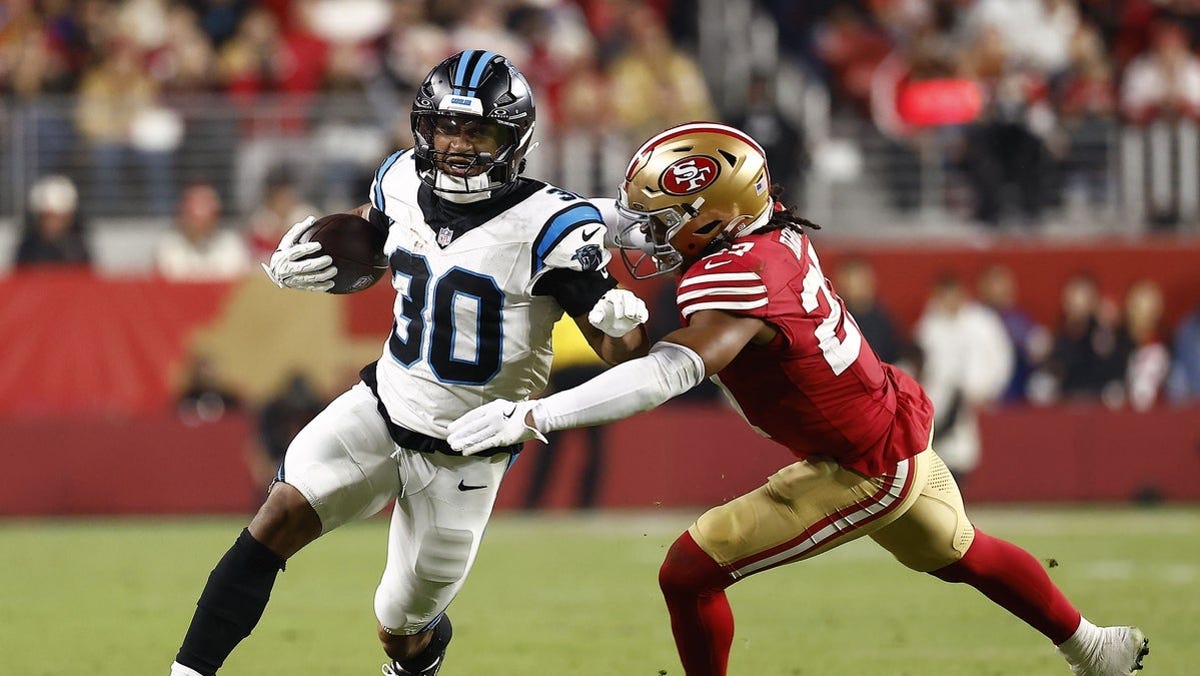 Chuba Hubbard player props odds, tips and betting trends for Week 13