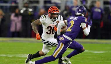 Ravens defensive back Nate Wiggins injured vs Bengals in NFL Week 13