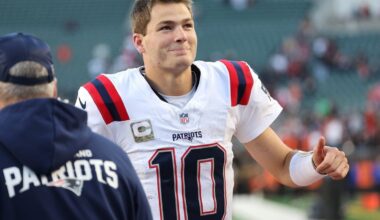 Drake Maye player props and odds