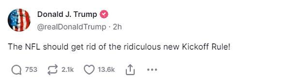 The president-elect called the rule, which came into place this season, 'ridiculous'