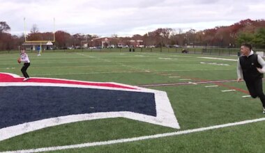 Smithtown football player gives thanks for new field