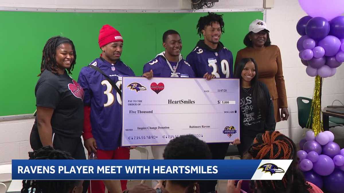 Ravens present check to nonprofit focusing on mentorship of youth