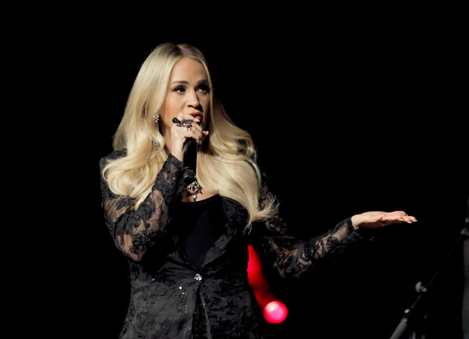 NASHVILLE, TENNESSEE - DECEMBER 06: Carrie Underwood performs with the McCrary Sisters at Riverside Revival Nashville on December 06, 2024 in Nashville, Tennessee. (Photo by Tibrina Hobson/Getty Images for ABA)Tibrina Hobson&sol;Getty Images