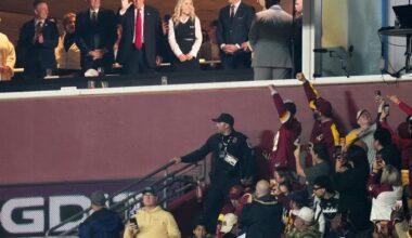 Donald Trump booed as Commanders-Lions football game