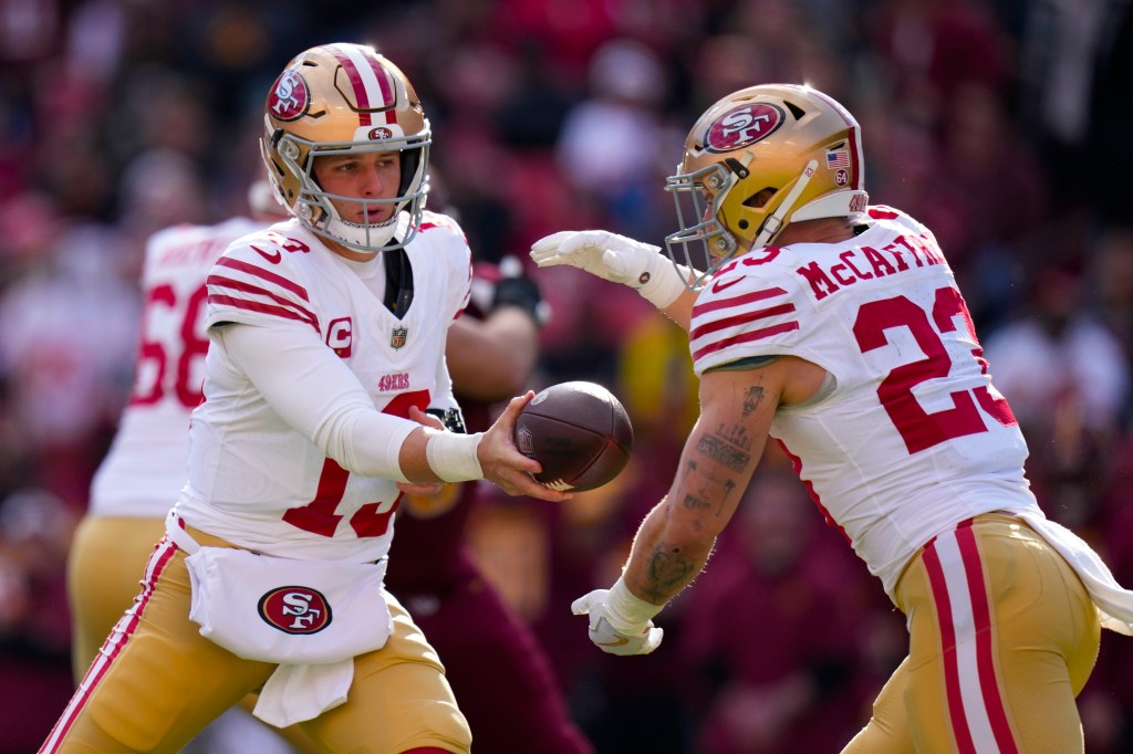 49ers' Brock Purdy, Bryce Huff practicing but Ricky Pearsall is not