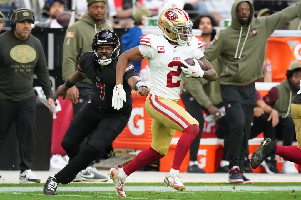 49ers' interceptions, Skyy Moore return key win over Cardinals