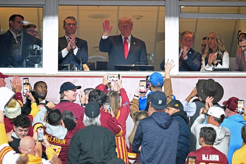 Trump attended a game earlier this month between the Washington Commanders and the Detroit Lions at Maryland's Northwest Stadium, which he wants named after himself.