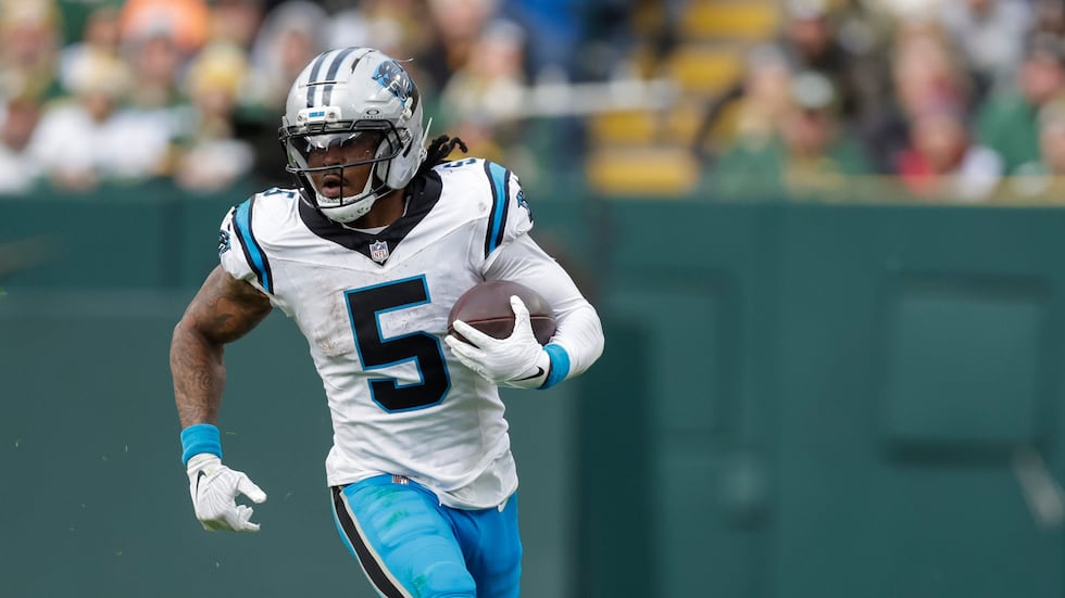 Panthers running back Rico Dowdle finished Week 9 ranked third in the NFL in rushing yards.