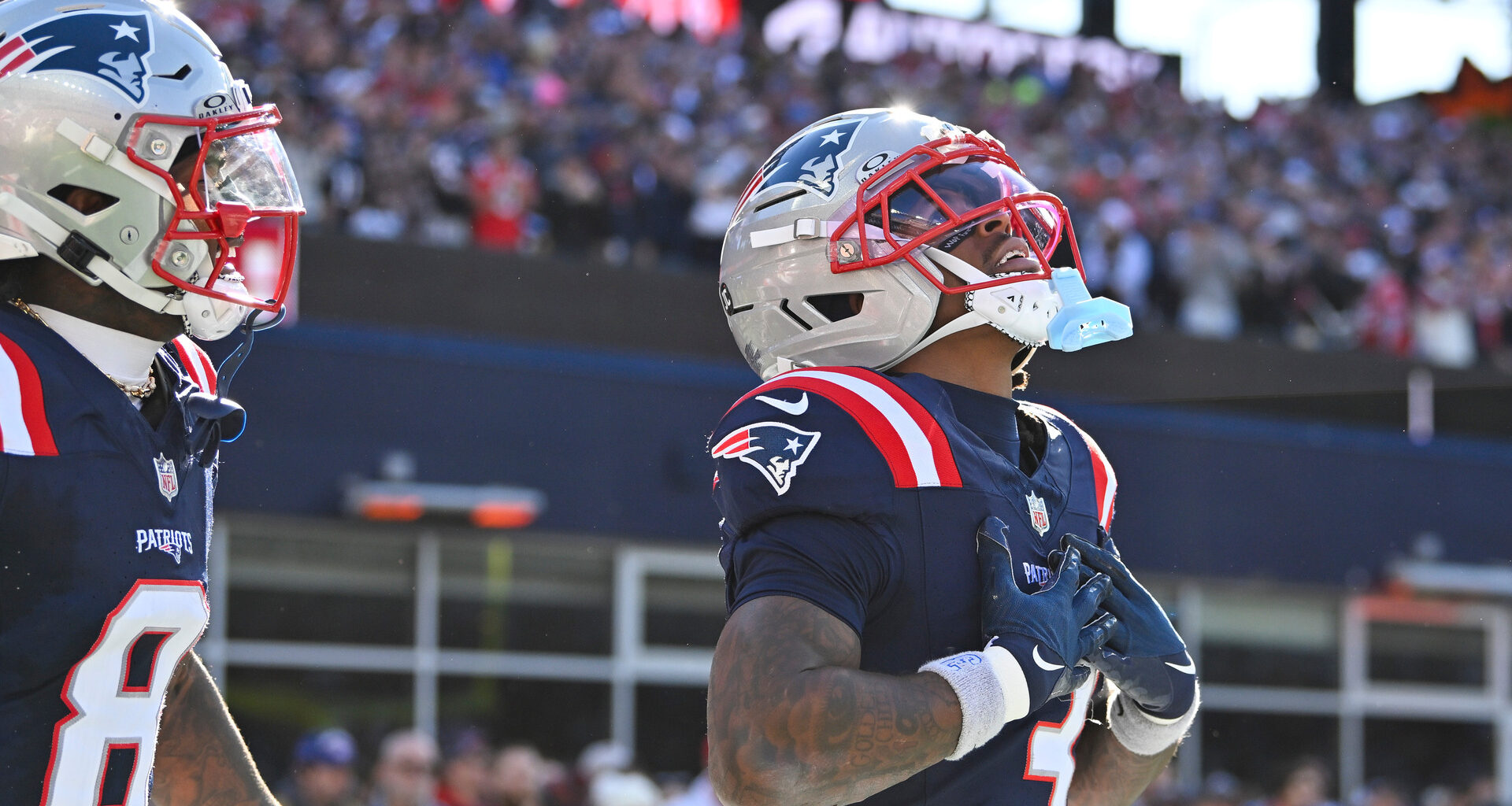 Mike Vrabel Salutes DeMario Douglas After Huge Day Vs. Falcons