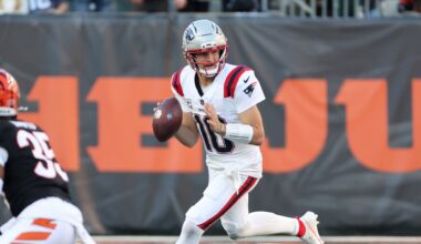 Patriots' Drake Maye Reacts To Injuries To Will Campbell, Jared Wilson