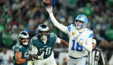 Did glove cause Detroit Lions’ Jared Goff to struggle vs. Eagles? Dan Campbell responds