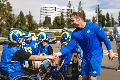 Head coach Sean McVay showing some love