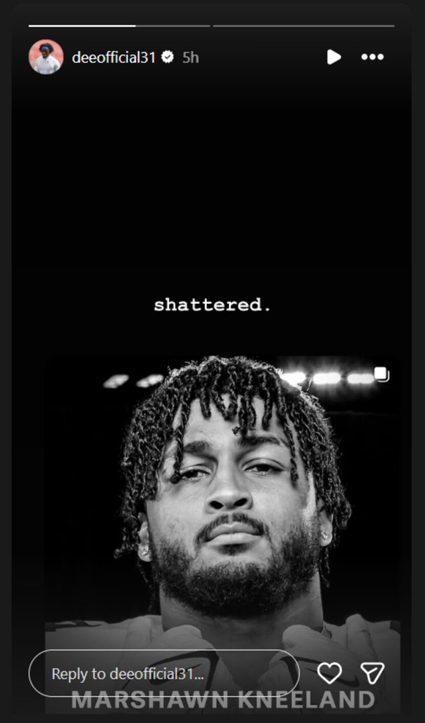 Screenshot of DeMarvion Overshown's Instagram story.