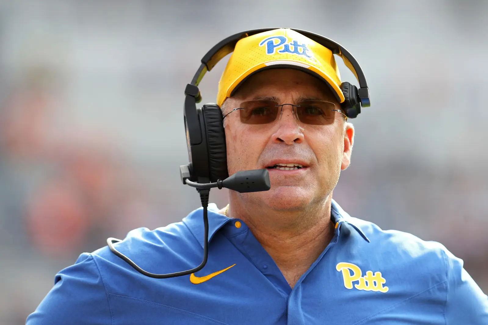 College football head coach Pat Narduzzi of the Pittsburgh Panthers