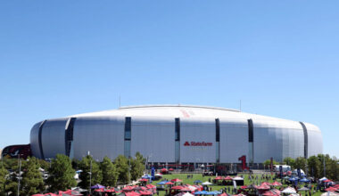 State Farm Stadium before the NFL game between the Arizona Cardinals and the Dallas Cowboys...