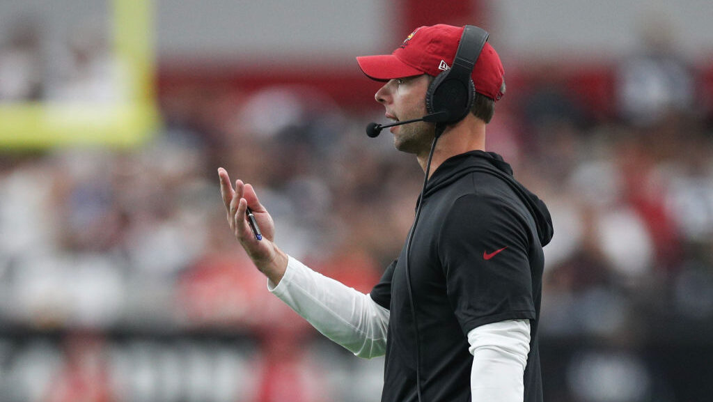 Head coach Jonathan Gannon of the Arizona Cardinals...