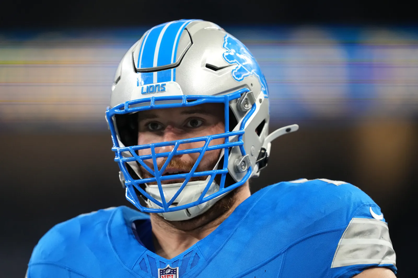 Detroit Lions center Frank Ragnow in a game against Tampa Bay