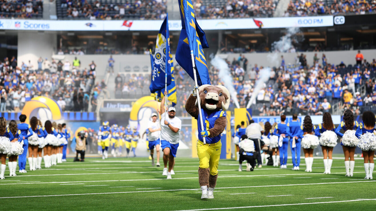 Rams Mascot BYU Football Rampage Puka Nacua Locals In The NFL...