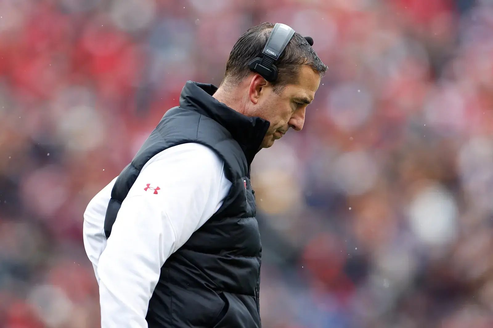 Luke Fickell head coach of the Wisconsin Badgers