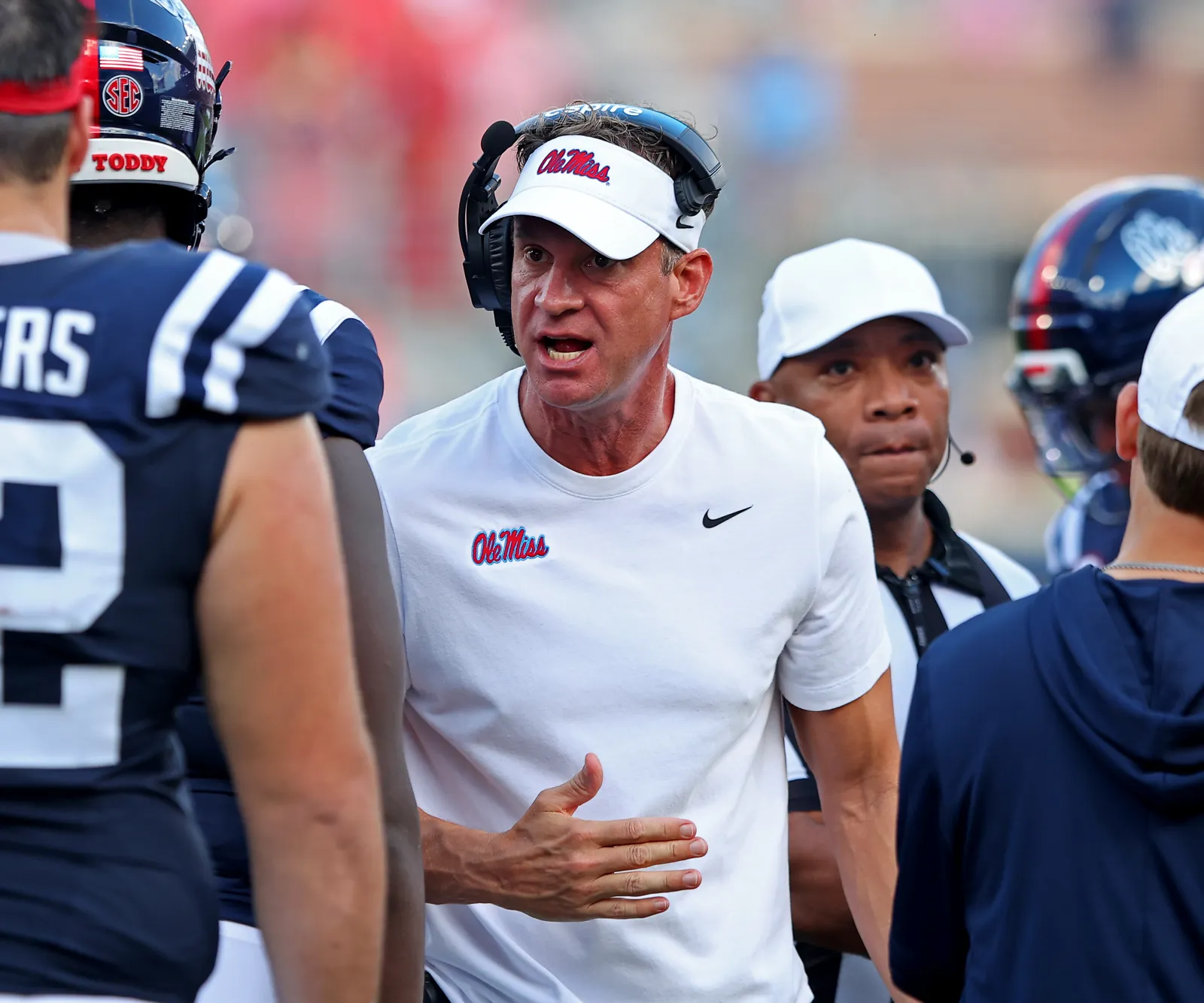 Ole Miss football coach Lane Kiffin.